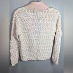 Ellen Tracy  Vintage Hand Knit‎ Pink/Cream Linen Sweater Size Small Photo 1