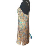 Vintage Hourglass Orange Blue Floral Dress Size L Photo 6