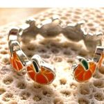 Pumpkin Ring New Orange Silver Adjustable Thanksgiving Autumn Jewelry Fe… Photo 5