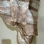 Charlotte Russe  Cardigan Sweater Open Front‎ Striped Knit Pink White Large Photo 4