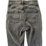 American Eagle  Stretch High Rise Frayed Hem Black Mom‎ Jeans Size 00 Photo 6