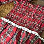 Blue Rain Francesca's  Abigail Red Plaid Smocked Nap Mini Dress Christmas plaid Photo 6