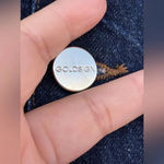 Goldsign The Pleat Cropped Denim Jacket size medium Blue Photo 3