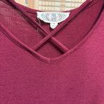 Pink Rose Burgundy Maroon Short sleeve Knit  Dress By  Photo 2