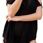 Jordan Taylor  women’s Black Cold Shoulder Swimsuit Coverup Short Sleeve Size M Photo 0