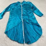 Vintage TJunior Tunic Blouse Shirt Top Womens XL Rare 80s Blue Back Fan‎ Retro Size L Photo 11