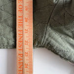 Jachs Girlfriend  Quilted Utility Jacket Olive Green Button Front Size M Photo 4