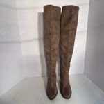 BP Over The Knee Boots Suede Block Heel Side Zip Taupe Women's Size 6.5M Brown Photo 1