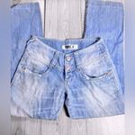 Women’s TAKE TWO BE ONE Low Rise Light Wash Denim Jeans Blue Size 6 Photo 3