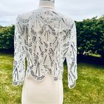 Vintage White and Silver Sequin Capelet Photo 10