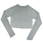 Aerie OFFLINE By  Big Chill Seamless Long Sleeve T-Shirt stone gray color small Photo 2