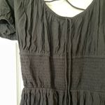 Princess Polly NWT  Black Short Sleeve Shirred Open Back Romper Photo 3