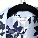 Candie's NWT Candie’s‎ Button Down Career Blouses Medium Floral Blue Lace Split Back Photo 10