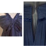 BCBGMAXAZRIA Steel Blue Silk Mini Dress Photo 5