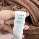 Stefanel Dress Womens Small Brown Long Sleeve Blouson Bubble Hem Viscose Ruched Photo 3