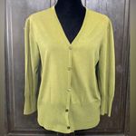 Lan Louis Vintage  Paris hunter green cardigan sweater- size XL Photo 0