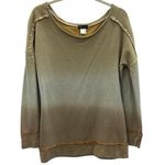 Venus  French Terry Boat Neck Distressed Ombre Studded Sweatshirt Womens Medium Photo 6