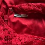 House Of CB NWOT  Jennica Red Rose Satin And Lace Mini Dress sz XS Photo 7