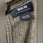 Anthropologie  Maeve Silver shiny metallic tank Open Back Tie medium Festival Photo 3