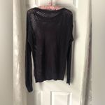 Michael Kors dark washed navy blue cotton linen blend knit sweater, size medium Photo 5