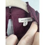 Max Studio Tiered Peasant Prairie Dress Women XS Burgundy Cottage Victorian Boho Photo 3