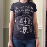 Black Craft Cult Hail Satan and Drink Coffee shirt Photo 1