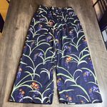 Anthropologie Maeve Midnight Floral The Colette Wide Leg Pants Photo 2