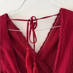 Altar'd State NWT Altar’d State Midi Ruffle Dress in Burgundy Red Size XS Holiday Party Guest Photo 9