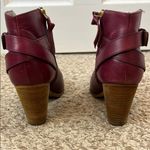 Boden Wine / Burgundy Ankle Boots with Chunky Stacked Heel Photo 13