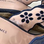 Draper James  Emily Eyelet Blue Denim Walkable Wedge Sandals Size 9 NWB‎ Photo 5