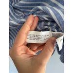 ZARA  Top Womens XS Blue White Stripe Linen Button Down Coastal Beachy Minimalist Photo 3