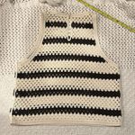 Massimo Dutti MAXIMUM DUTTI WOMENS BLOUSE MEDIUM Striped Crochet Tank Top Photo 4