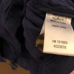 Coldwater Creek Linen Utility Button Down Shirt Jacket Navy Blue 4-6 Photo 3