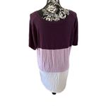 Amaryllis Striped T Shirt Relaxed Fit Casual Lounge Everyday School Purple Size L Photo 1