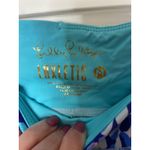 Lilly Pulitzer  Athletic M Blue Green Pink Floral Print Leggings Capri Pants Photo 1