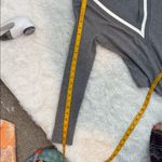 Lovers + Friends  Ribbed V Neck Knit Top Gray Contrast Trim Size M Photo 8