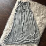 Loveappella Gray Jersey Trapeze Swing Dress Photo 4