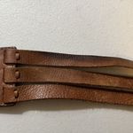 DKNY Brown  Fringed Leather Belt With Flowers S/M Boho Y2K Hippie Western Cowgirl Photo 4