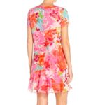 Eliza J Floral Flowy Chiffon Mini Dress Women's 14 Pink Career Feminine Wedding Photo 2