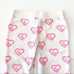 Aeropostale Fuzzy White Pink Heart Pajama Pants M Photo 2