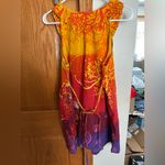 Alberto Makali  Red and Yellow Sleeveless Top Photo 1