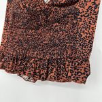 Urban Outfitters  Leopard Print Strapless Crop Top Ruffle Trim Smocked Size S Photo 4