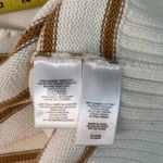 Jones New York Crew Neck White Sweater with Gold Stripes 3/4 sleeves Size XL Photo 7
