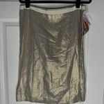 Tory Burch NWT Gold Basketweave Pencil Skirt Size 6 Zipper Closure Photo 0