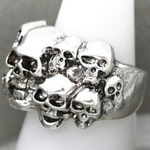 Gothic Skull Ring Silver Photo 0