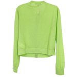 J.Crew  Featherweight 100% cashmere cardigan Bright Green Medium NWT Quiet Luxury Photo 6