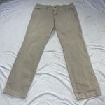 Pilcro  Pants Womens 27 Hyphen Chino Mid Rise Tan Pockets Stretchy Slim Tapered Photo 0