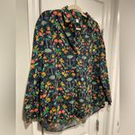 Old Navy Size L Navy Blue Cotton Bananas Tropical Palm Peint Button Down Shirt Photo 5