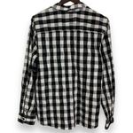 Foxcroft  NYC Germaine Crinkle Buffalo Plaid Black and White Shirt Photo 7