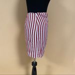 Wild Honey 🛍️  Red White Candy Striped Wrap Mini Skirt Beach Cover Up Size M Photo 5